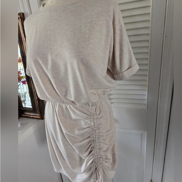 Cream Ruched Dress - Picture 2 of 4